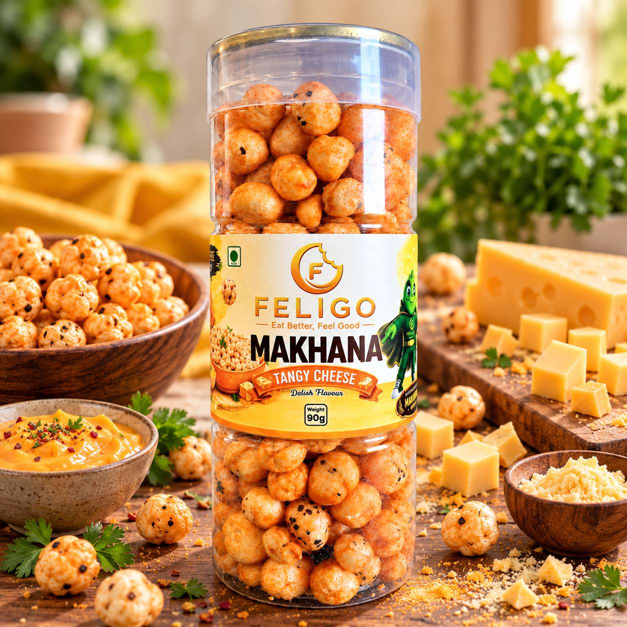 Roasted Flavoured Makhana -  Tangy Cheese 