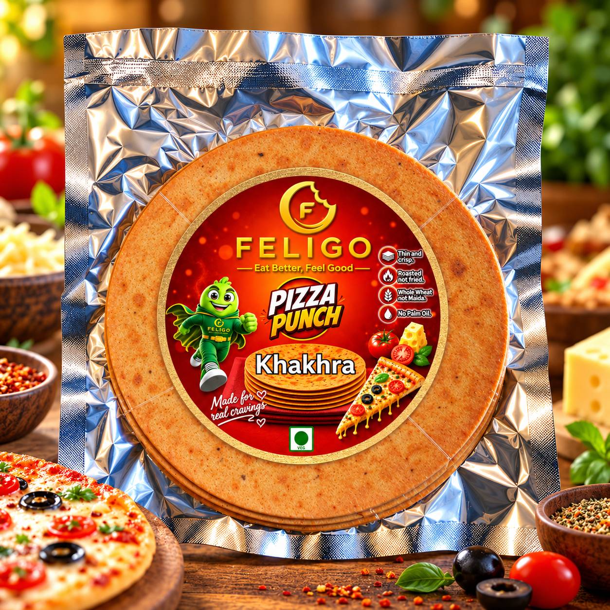 Khakhra - Pizza